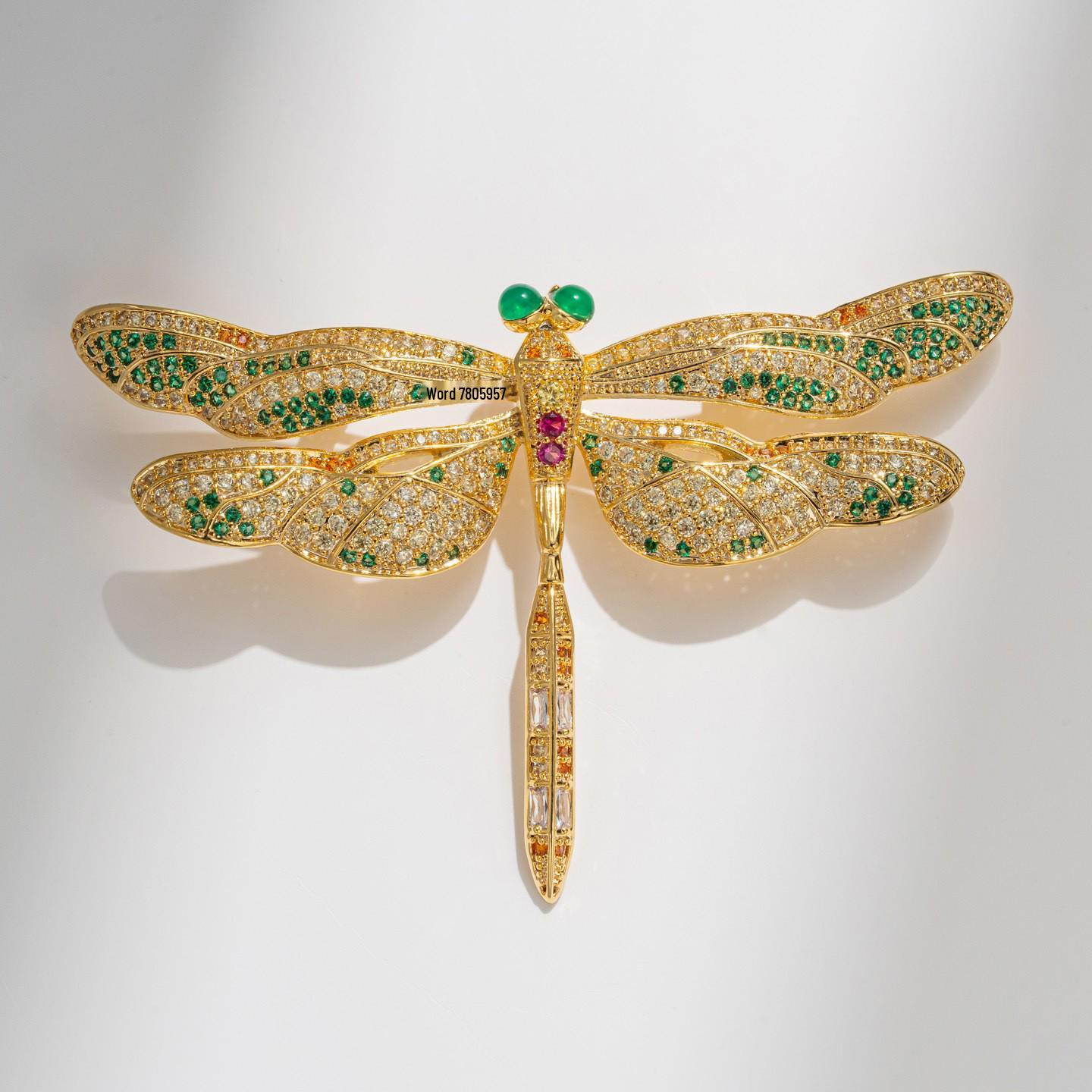 Bo Xin Yun Elegant Dragonfly Embroidered Brooch - Women s Lapel Pin Accessory