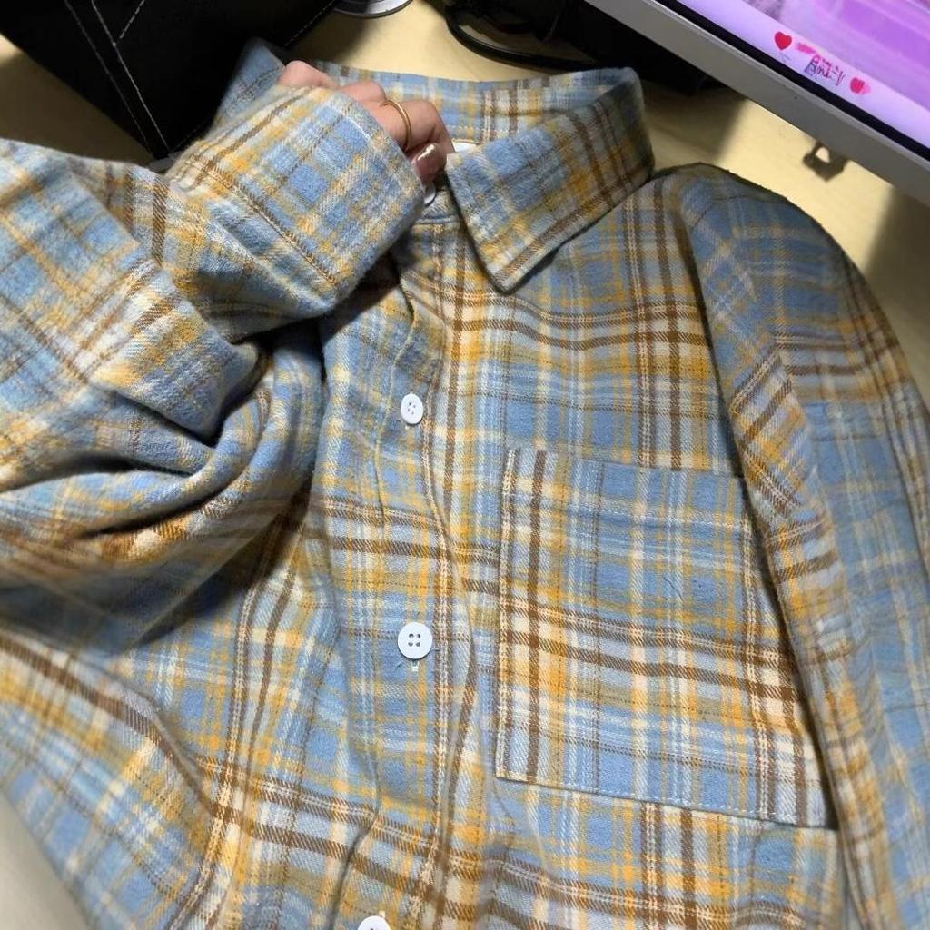 2025 Retro Plaid Men's Loose Oversize Shirt - Spring/Autumn High-End Top
