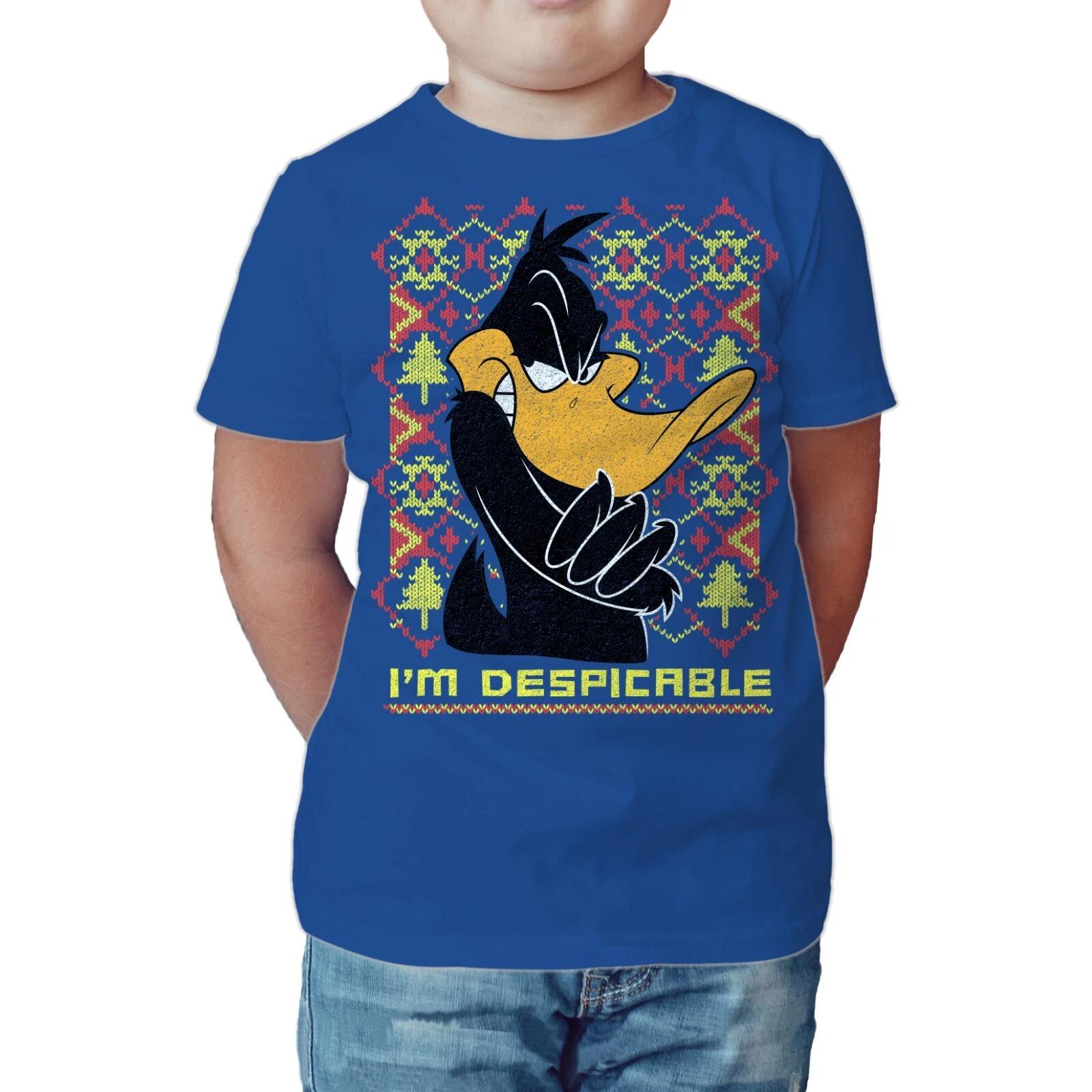 Looney Tunes Daffy Duck Xmas Despicable Official Kids T-Shirt 110