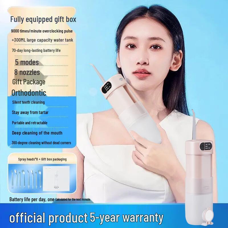 Milin Portable Electric Water Flosser CN plug (adapter included)