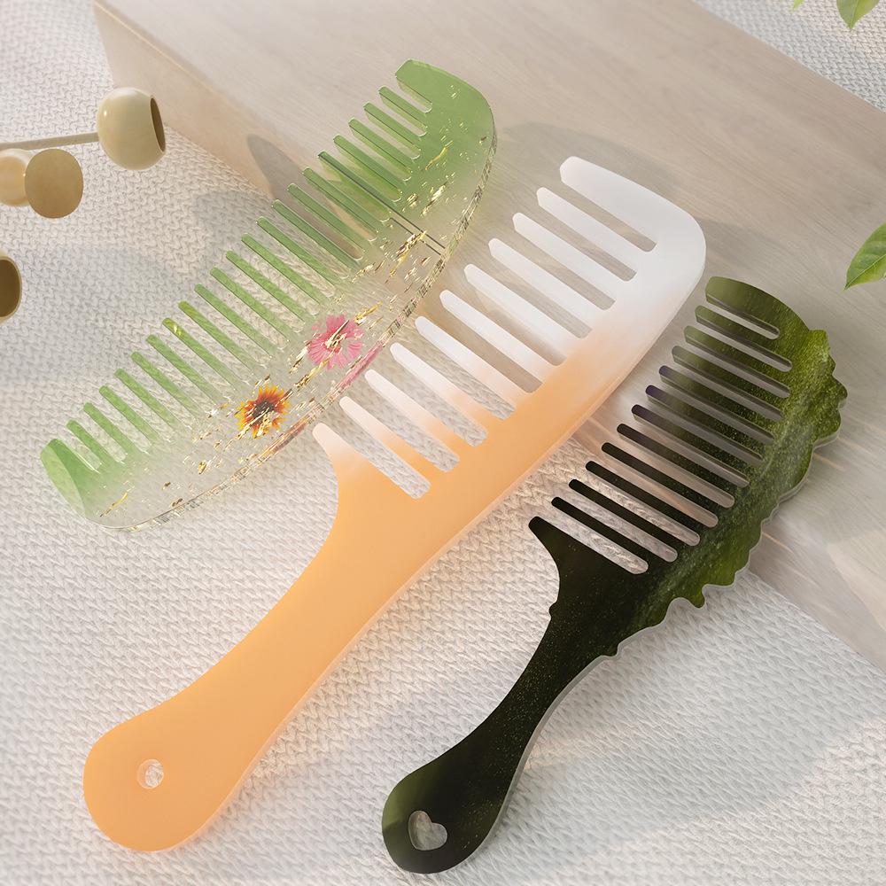 Stampo in Silicone Fai da Te Resina Epossidica Cristallo: 4 Tipi di Pettini Fatti a Mano (Lungo, Corto, Mezzaluna, Specchio)