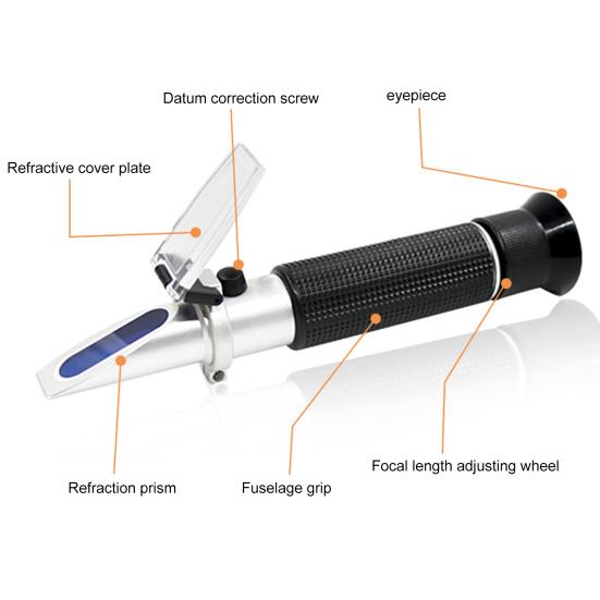 0-50% profesionální medový refraktometr Vysoce přesná kalibrační funkce Pohodlné uchopení Měřič koncentrace mléka