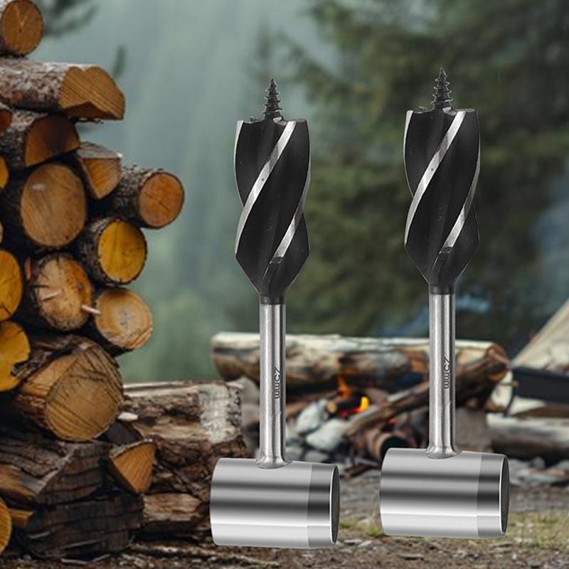 Tragbare Outdoor-Überlebens-Holzbearbeitungswerkzeuge Handbohrer Bohrer Bushcraft Siedler Handbohrer Stanzwerkzeug für Camping Wandern