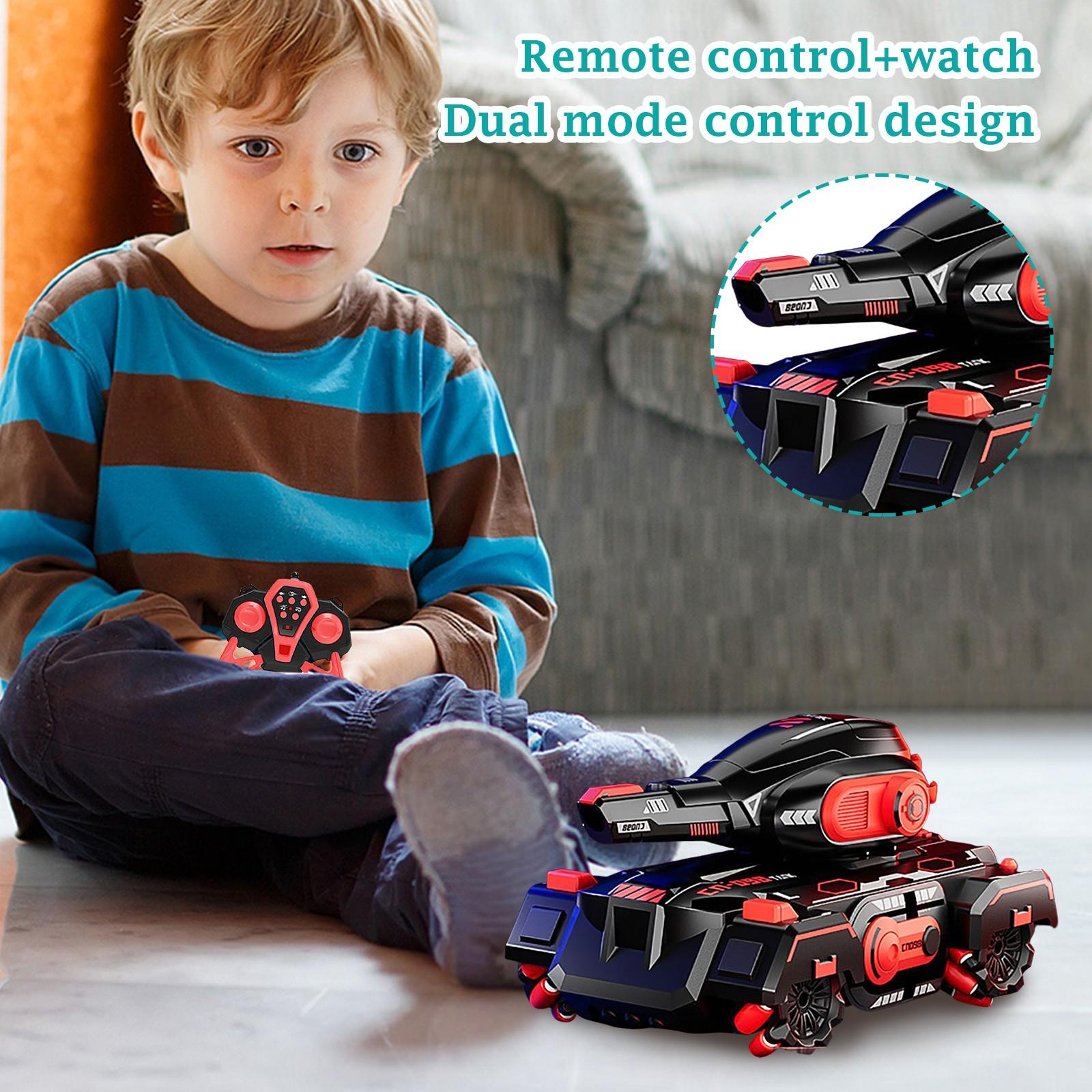 

Пульт дистанционного управления Водяная бомба Танк Машина может чувствовать жесты Пульт дистанционного управления Автомобильные фары Мальчик Трюковая Машина Детские Игрушки One Size