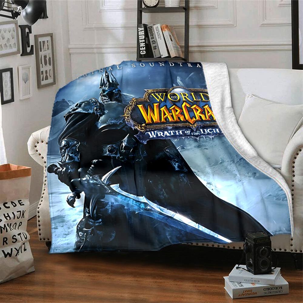 Wrath Lich Flannel Blanket Super Soft Warm Cozy Blanket for Sofa Bed Office Travel All‑Season Home Decor Gift