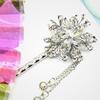 [Miaomyao] Miaomyao Hairpin (Kanzashi) - Single Hair Ornament for Japanese Traditional Clothing (Tomesode, Kimono, Etc.) - Metal, Silver, Crystal,