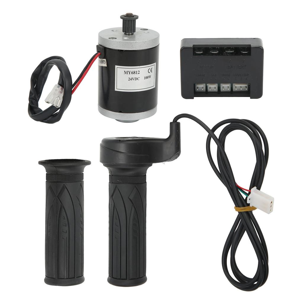 24V 100W Electric Motor Kit Brush DC Motor with Controller Charger for Electric Scooters Bikes Tricycles