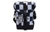 Borsa a tracolla in poliestere a scacchiera Regular Unisex Nero Bianco VN0A5F68705
