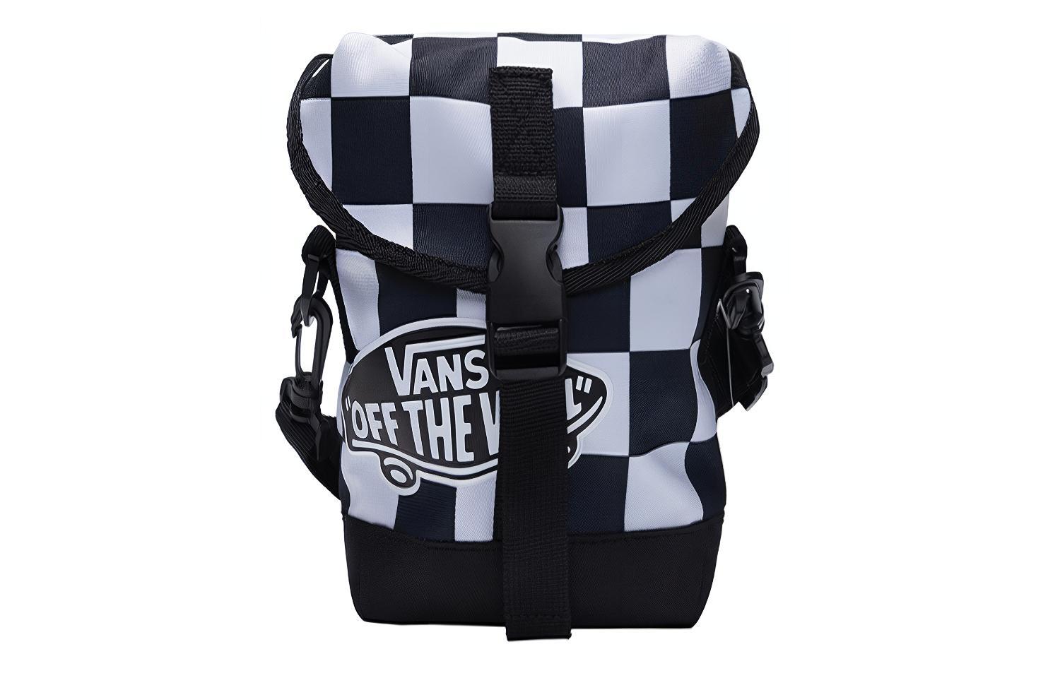 Vans Women's Black/White Checkerboard Polyester Crossbody Bag Regular Unisex Vn0a5f68705