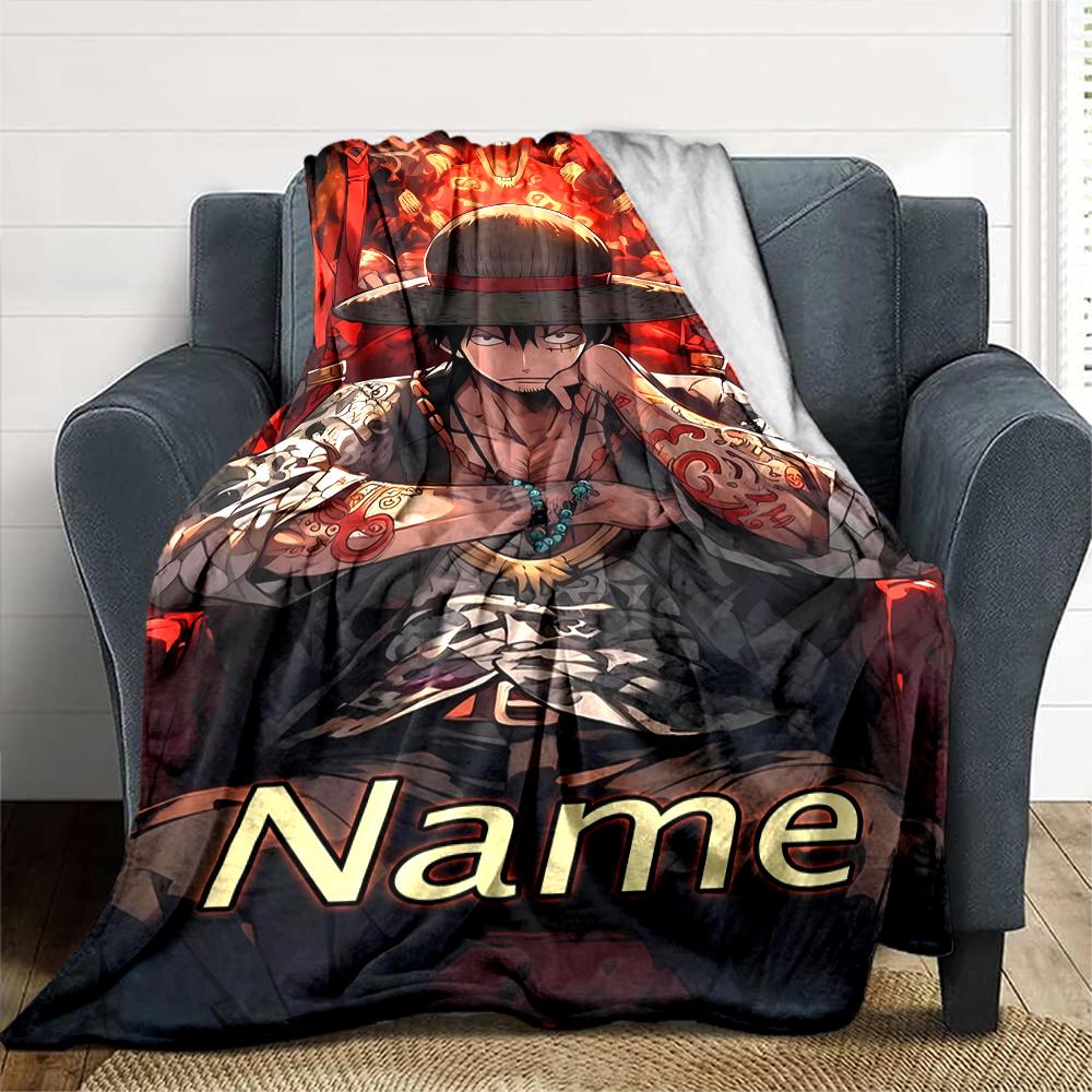 Customiz Name Personality One Piece Blanket Soft &Warm Sofa Office Bed Travel Lunch Break Blanket, Gift Suitable All Seasons