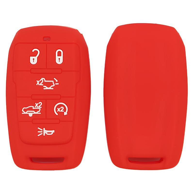 Silicone Key Case For Ram 1500 Dt / Trx / 2500 3500 Hd -, Soft Rubber Key Fob Cover Anti-Drop Protector 4/5/6 Buttons