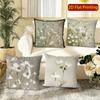 Vintage Floral Print Square Throw Pillow Covers Pattern Cushion Cover Suitable For Sofa Bedroom Car Pillow Cover