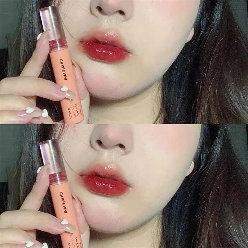 Neu 6 farbe Spiegel Färben Lip Gloss Feuchtigkeitscreme Flüssigkeit Lippenstift Wasserdicht Langlebige Rote Lippen Tönung Koreanische Make-Up Kosmetische
