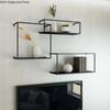 Wall Wrought Iron Shelf Home Storage Rack Living Room Shelf Background Wall Decoration Partition Potted Plant Frame Book Rack