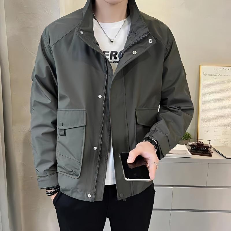 Jackets and Coats Men's New Spring and Autumn Large Pockets Men's Casual Tops and Clothing