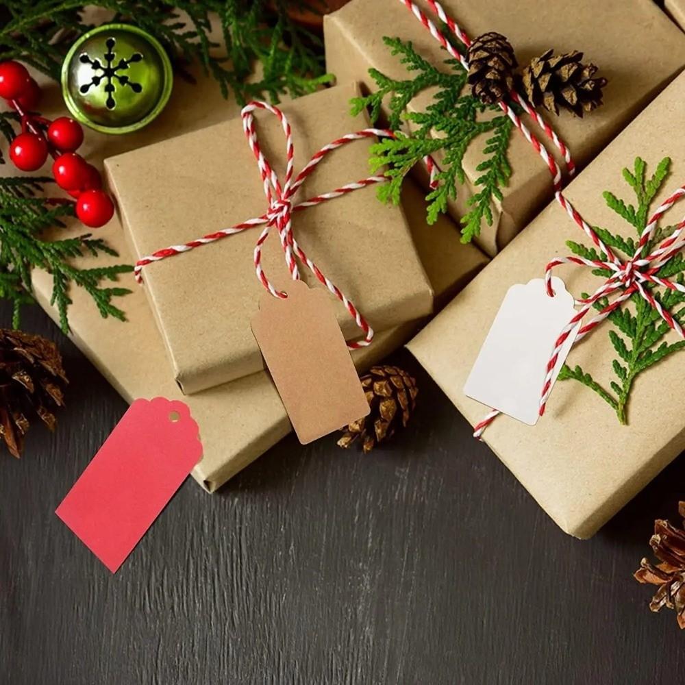 100Pcs Handmade DIY Scallop Label with String Wedding Gift Decorating Tag  Holiday Decorations