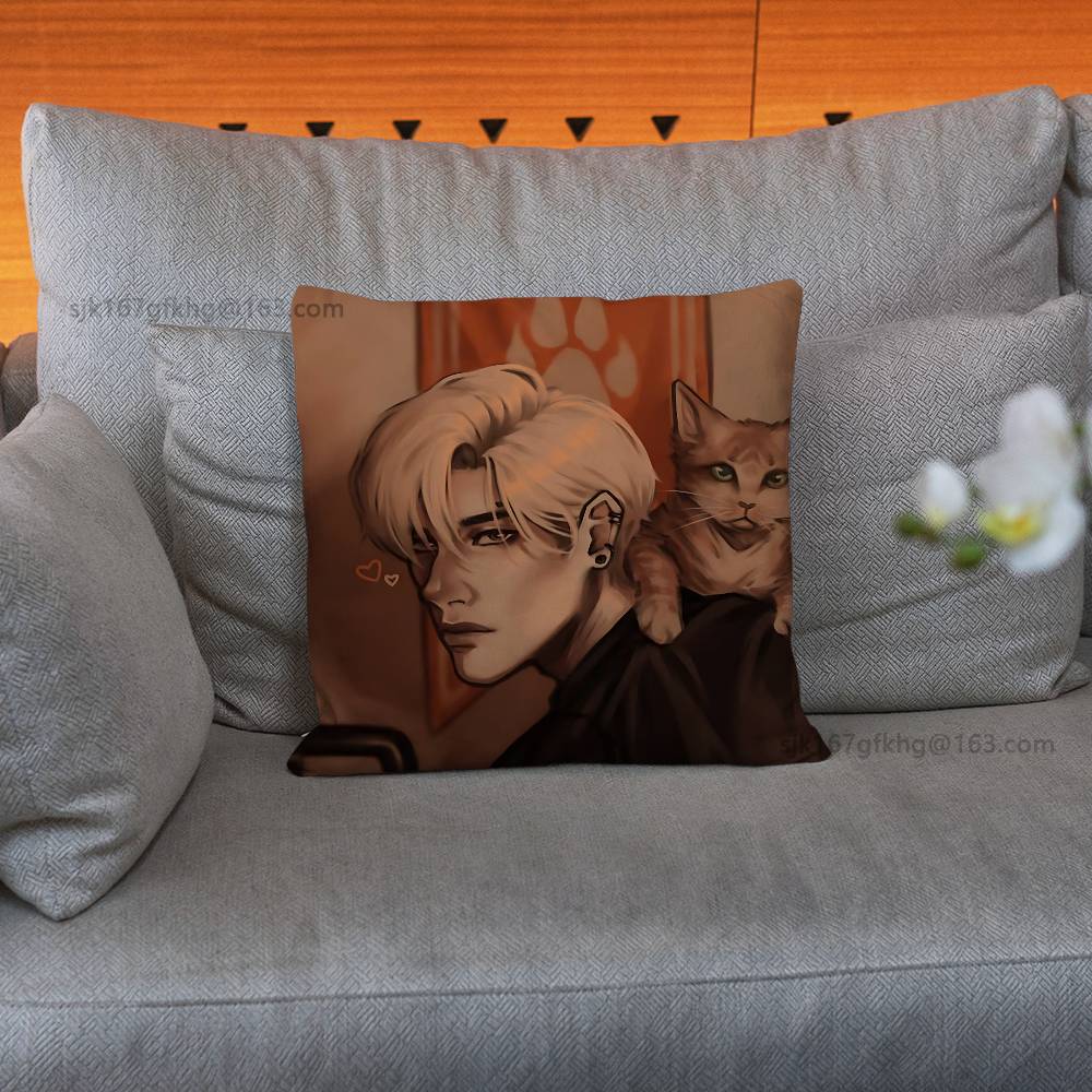 T-The Foxhole Court Pillow Case Sofa Living Room Bedroom Headboard Backrest Cushion Square Cushion Nap Time