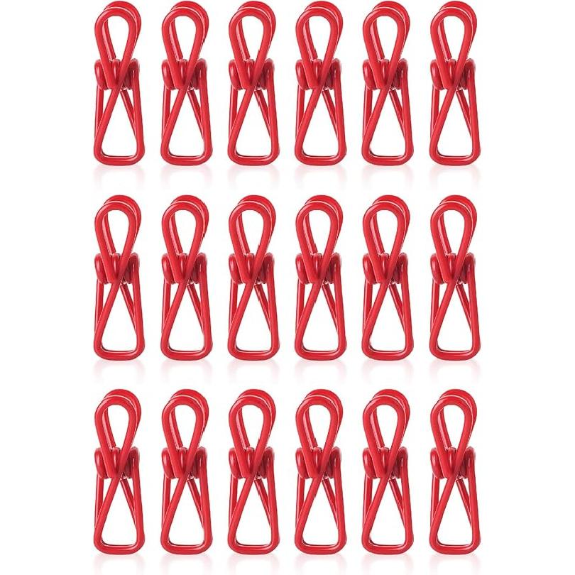 Mr. Pen- PVC-Coated Utility Clips, 2 Inch, 18 Pack, Colorful, PVC-Coated Steel Chip Bag Clips for Sealing Food, Paper Holder, Clothesline Clip for