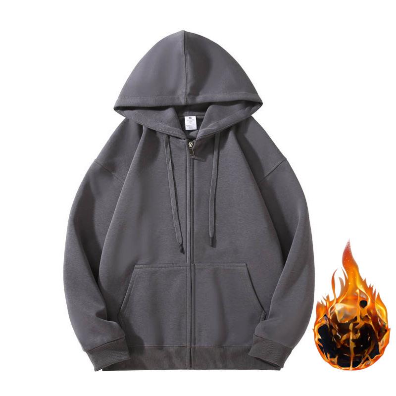 

Осень Однотонный Универсальный Низкой Насыщенности Свободный Кардиган Мужская Толстовка с Капюшоном Мужское Пальто С Капюшоном Повседневный 3XL