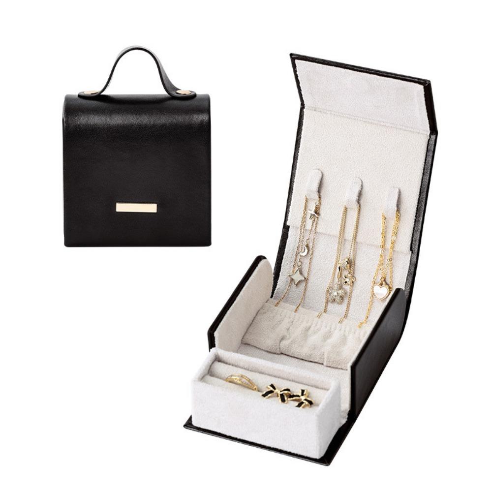 PU Leather Jewelry Packing Bag Hand-Held Jewelry Display Box Fashion Earrings Storage Case Gift
