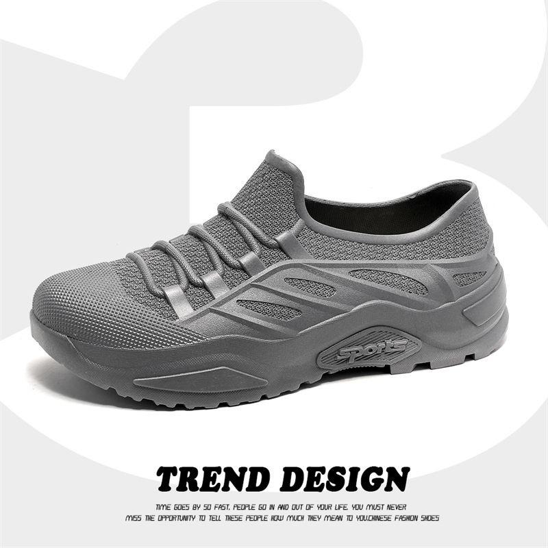 

Мужские низкие резиновые сапоги для дождя, уличные нескользящие сапоги для дождя, мужская модная водонепроницаемая обувь, износостойкая кухонная садовая рабочая обувь, мужская 45 серый