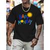 European Size Happy Monday! Check Out This Trendy Short-Sleeved Men'S T-Shirt for Summer, Featuring a Stylish Print.Versatile And Breathable Top