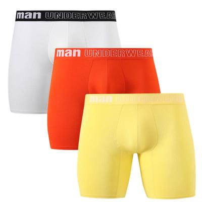 3 Stücke Große Größe Männer Unterwäsche Boxer Sexy Slips Höschen Mode Schlüpfer Bambusfaser Lange Unterhose Antibakterielle Unterwäsche