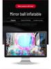 Double-Layer Inflatable PVC Mirror Ball Art Installation - Colorful Laser Sphere