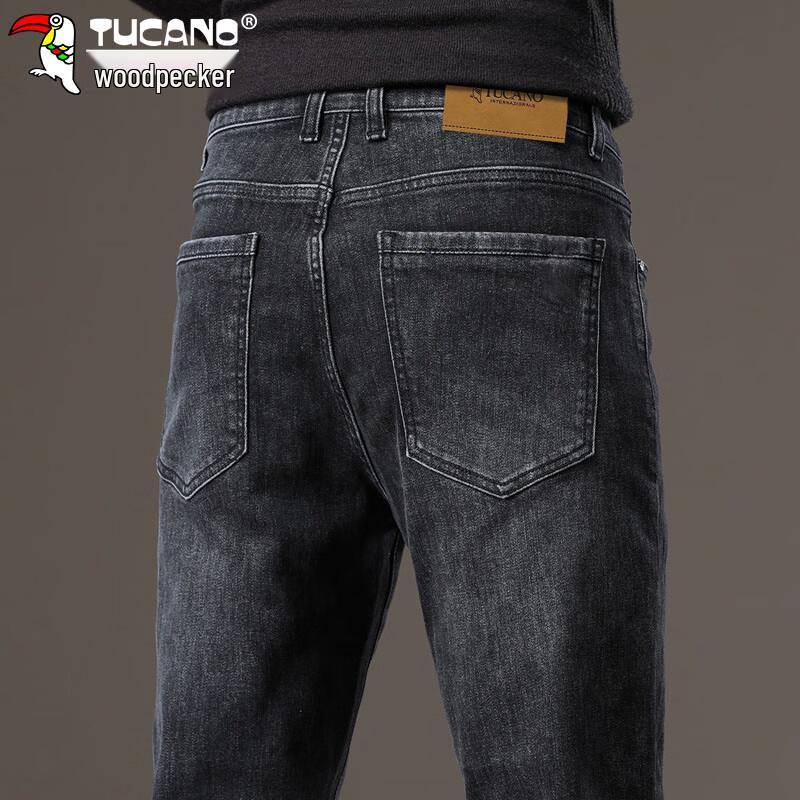 

TUCANO Men s Loose Straight Business Casual Stretch Jeans 32