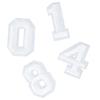 40 Pieces 1.9inch Patches White Applique Accessories Numbers 0-9  for Jeans