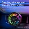 New Car Mini Cooling Fan Car Atmosphere Fan Car Air vent clip small Fan With Ambient Light 3 Speeds Electric Powerful Fan