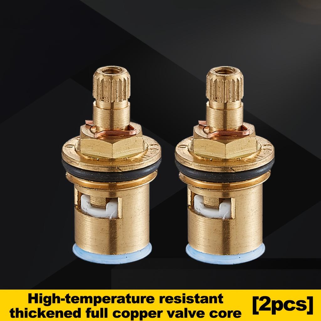 1/2pcs Brass Ceramic Cartridge Faucet Valve Stem for Bathroom Sink, Durable Replacement Faucet Stem, Universal Connector Thread