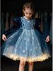 2025 Herbst/Winter Eiskönigin Elsa Langarmkleid für Halloween und Weihnachtsgeschenke