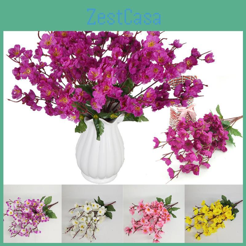 Realistischer 43cm künstlicher Pflaumen-Frühlingsblütenzweig zur schönen Haus- und Gartendekoration