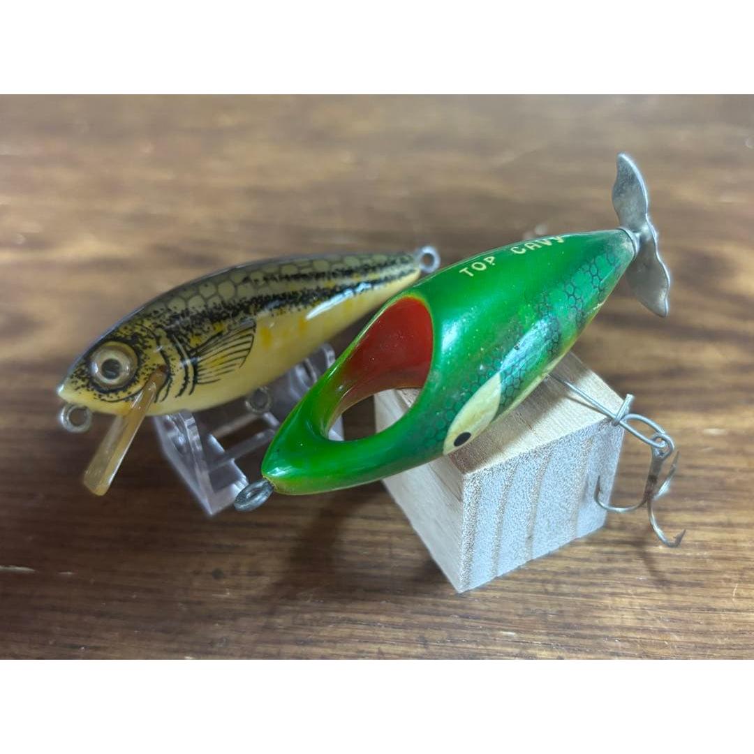 Used (Old Lure) Set of 2 Daiwa Wood Mac Motsugo Top Kebby