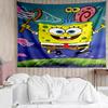 SpongeBob SquarePants Print Tapestry, Backdrop, Easy Setup, Ideal for Bedroom, Office & Living Room, with Aesthetic Wall Hanging Decor.