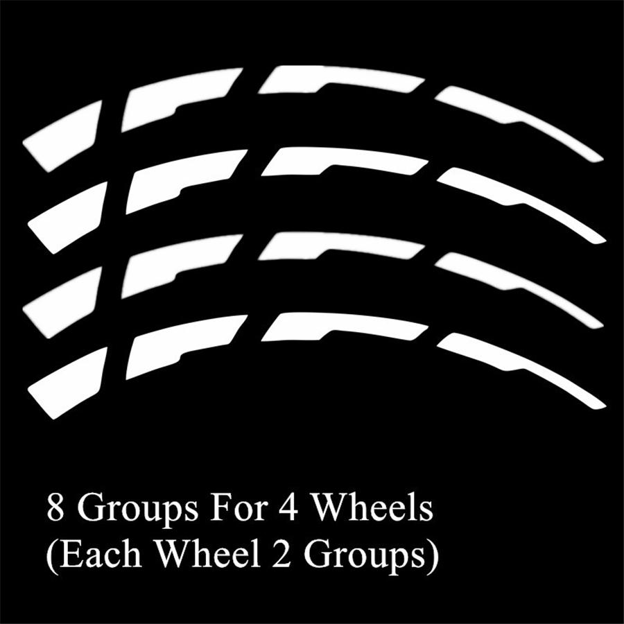 3D 8 Groups SPEED & Brake Blade Night Reflective Permanent Tire Lettering Car Decals Decoration Stickers Kit Stickers for 4 Tires