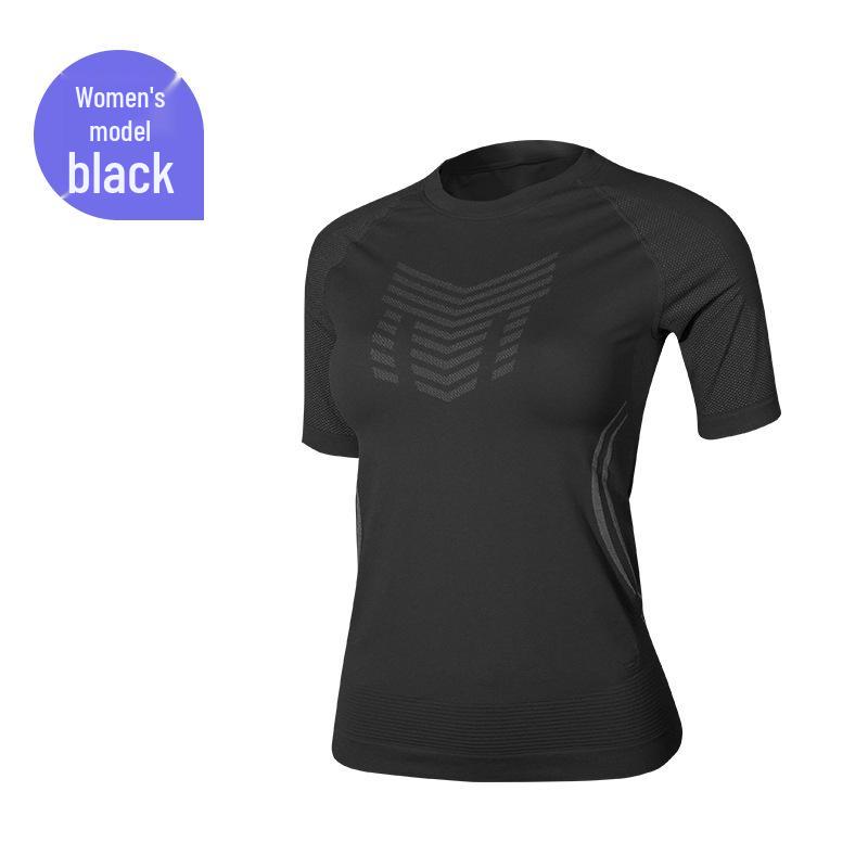 

Унисекс Спортивная футболка с быстрой сушкой - Компрессионная футболка с коротким рукавом и круглым вырезом для бега и фитнеса Small