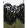 European & American 2025 Summer Women's Asymmetrical Lace Satin Dress 477211