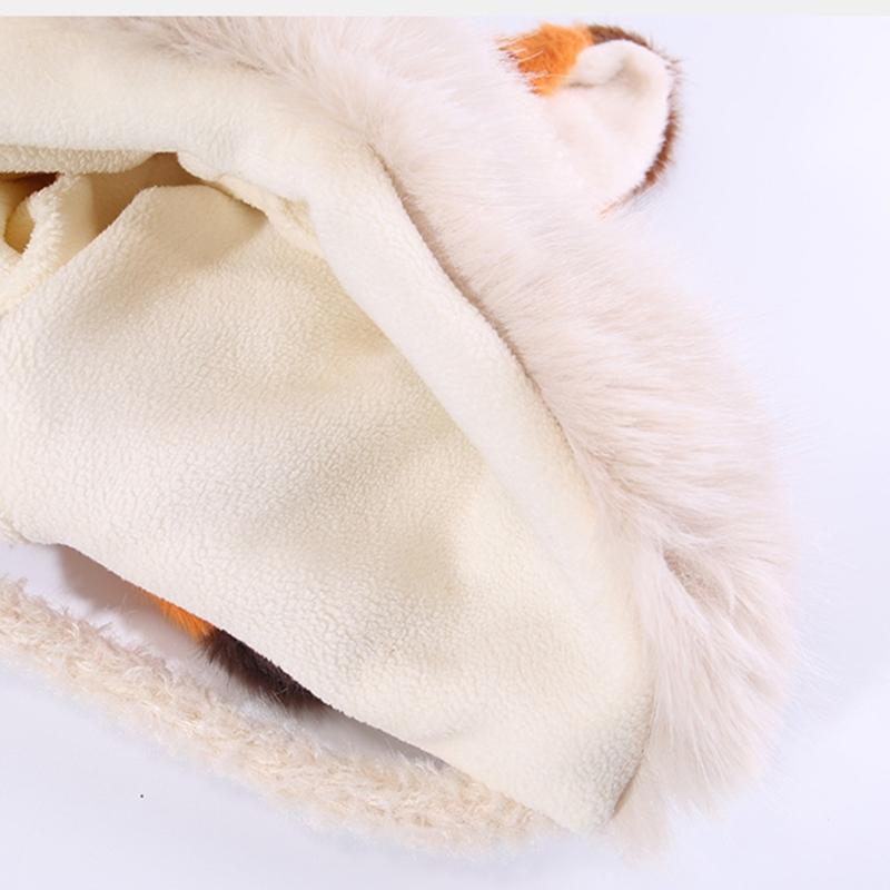 Furry Ears Plush Winter Hat for Women Girl Warm Comfortable Unisex Earflap Cap for Skiing Camping Daily Outdoor Use