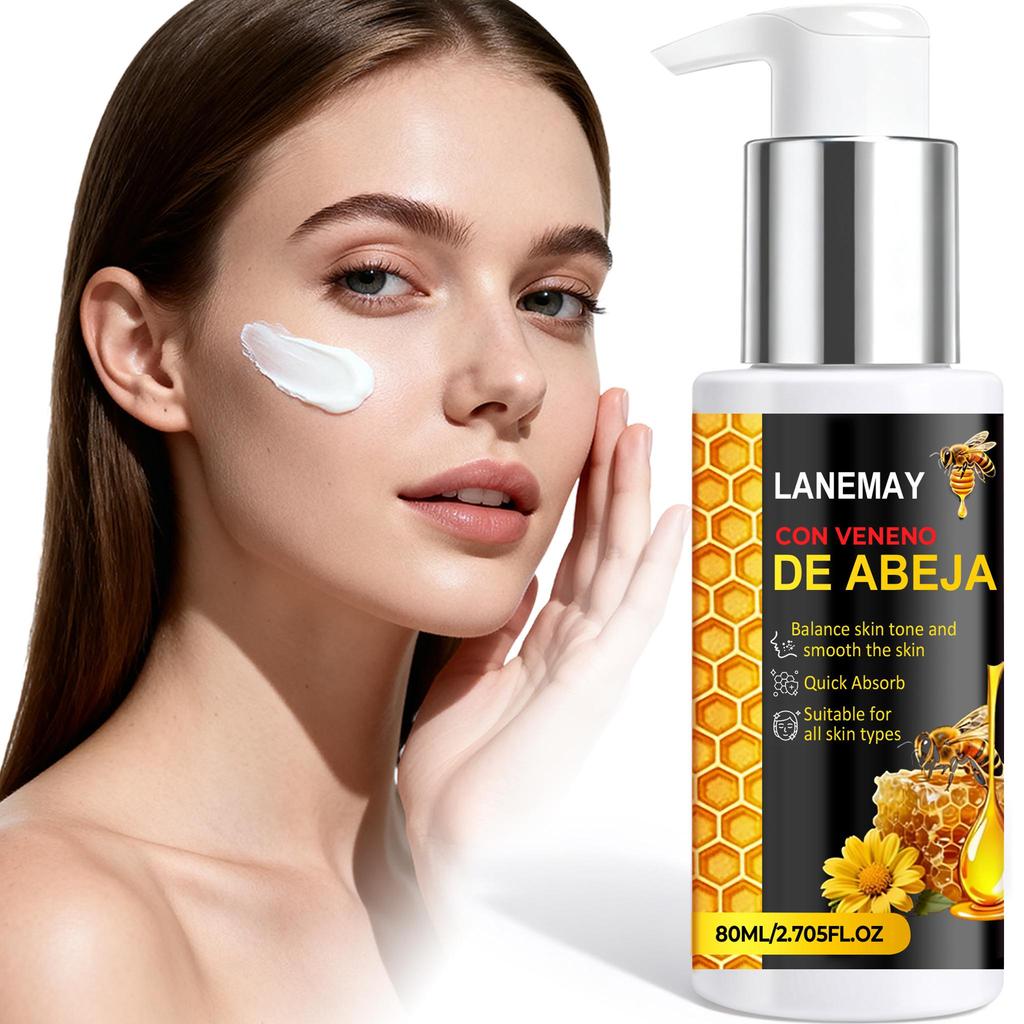 Bee Venom Facial Cream-Moisturize, Smooth Brighten Skin, Create A More Even-looking Skin Tone-Suitable For All Skin Types, 80g