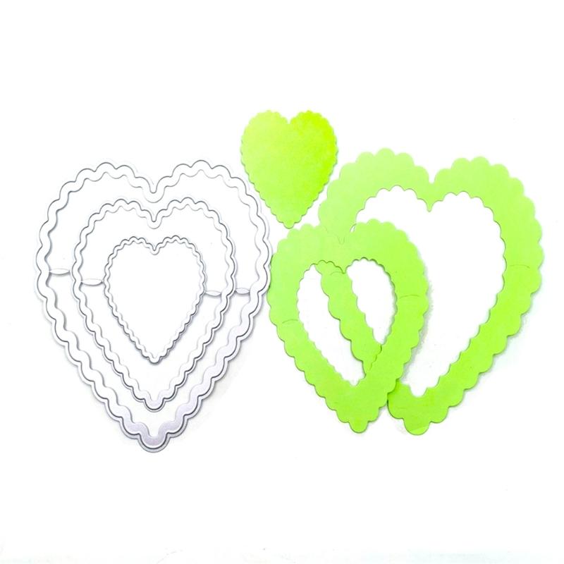 Heart Metal Die Cuts Wedding Cutting Dies Cut Stencils for DIY Embossing Paper Valentines Day Scrapbooking Decorations