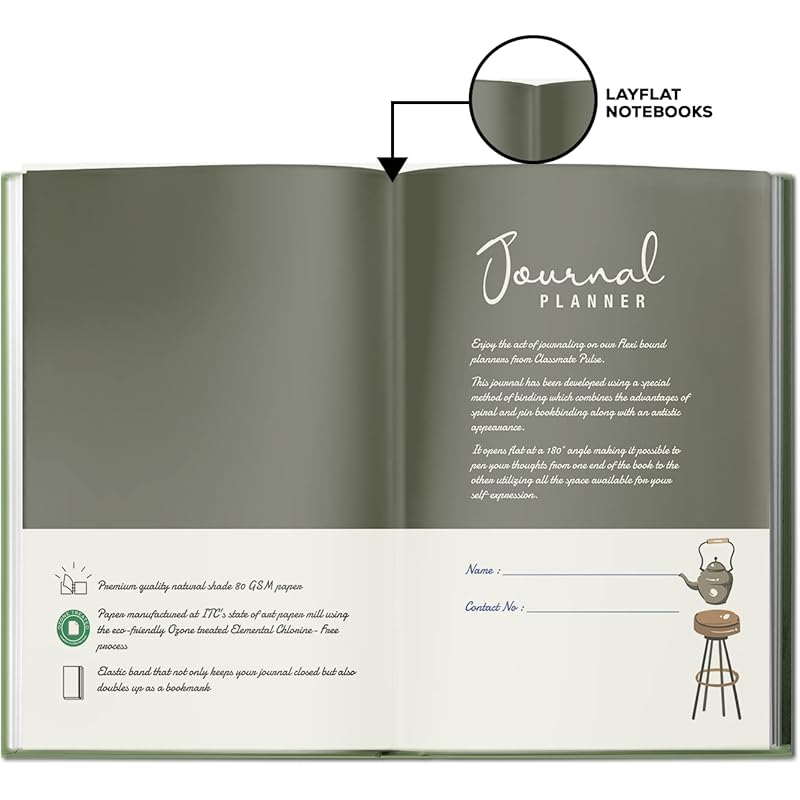 

Classmate Pulse A5 Notebook | Flexi-Bound Hard Cover Notebook | 176 Pages | 80Gsm Natural Shade Paper | Unruled | 8 Spec