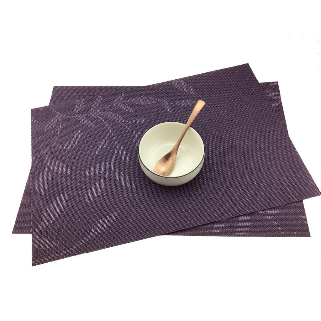 Set of 6 PVC Decorative Vinyl Placemats for Dining Table Runner Linens Place Mat In Kitchen Cup Beer Mat Coaster Pad New Year