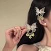 Women Elegant Hair Accessory Spirit Butterfly One Vibration Butterfly Pendant Duckbill Clip Super Fairy Side Hairpin