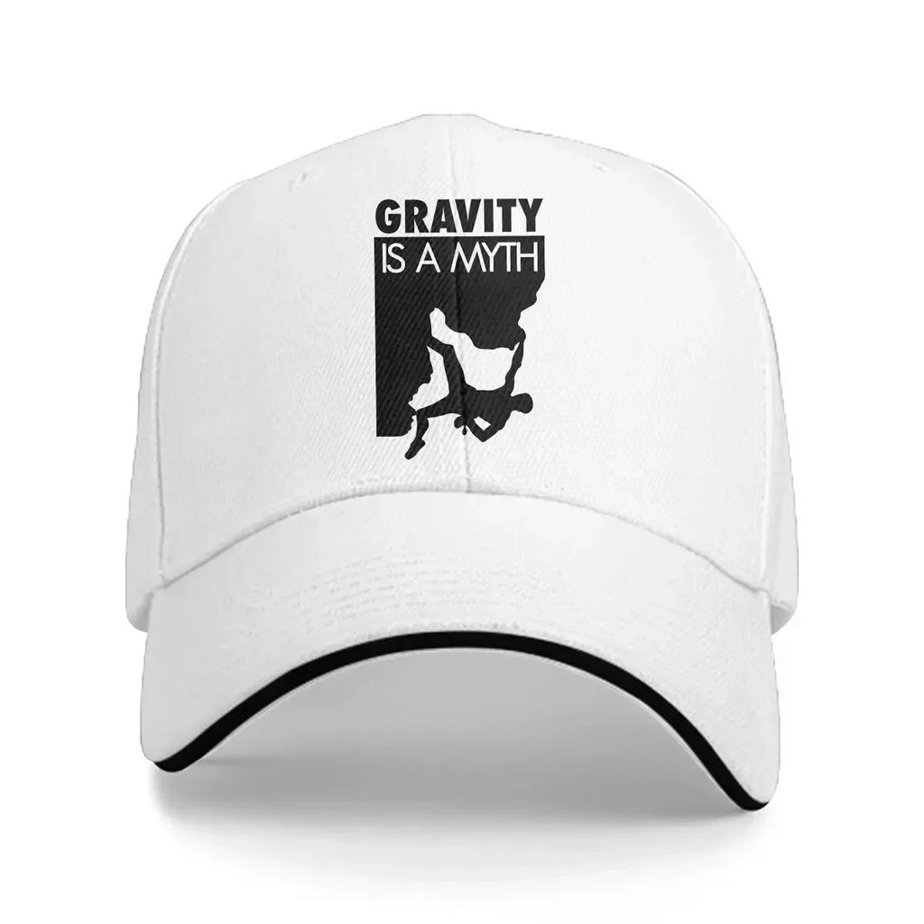 Gravity Is A Myth Baseball Caps Peaked Cap Mountain Climber Sun Shade Hats for Men Women