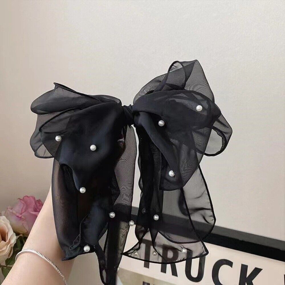 Ribbon Hair Clip Chiffon Material Hairpin Chiffon Hair Accessory Lightweight Ponytail Clip For Formal Event Casual Wear