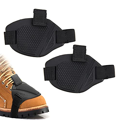 2 Stück Motorrad-Schuhschoner - Schwarze Gummi-Schalthebelschutzpads mit Anti-Rutsch-Griff für Reitstiefel Tägliches Schalthebelschutz-Zubehör