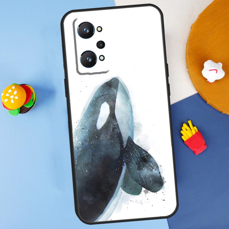 Orcas Whale For Realme 11 10 12 13 14 Pro Plus GT 5 6 6T GT7 Pro C61 C53 C51 C21Y C25S C55 C67 C75 Case