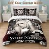 Bedding Set 1 Duvet Cover 2 Pillowcases Lady Gaga Print Soft Bed Linen Bedroom Decor